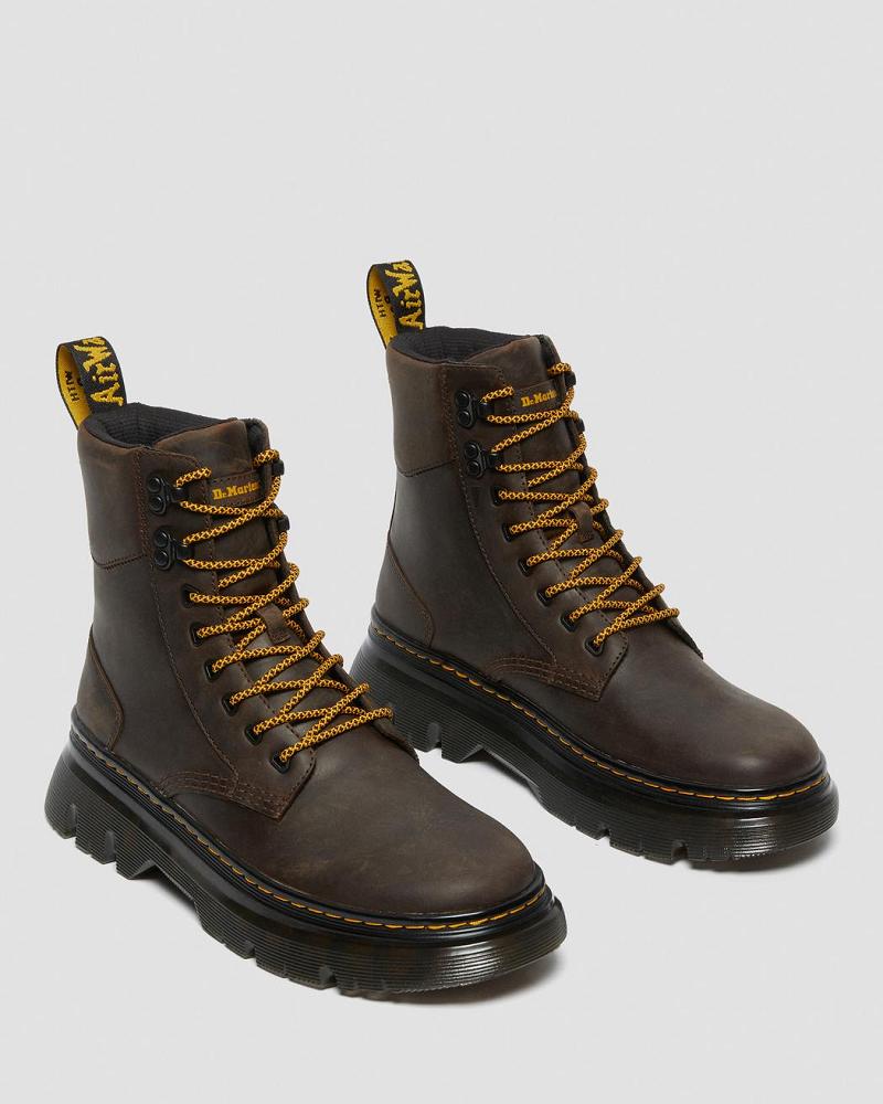 Dark / Brown Women's Dr Martens Tarik Crazy Horse Leather Casual Boots | CA 93BEX